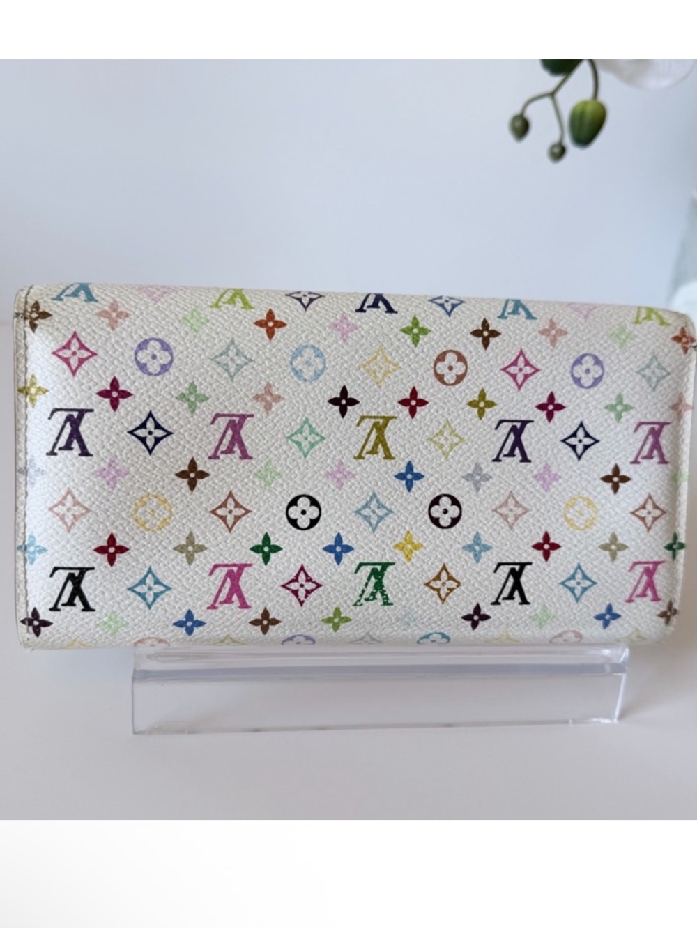 Louis Vuitton White Multicolor Monogram Continental Wallet